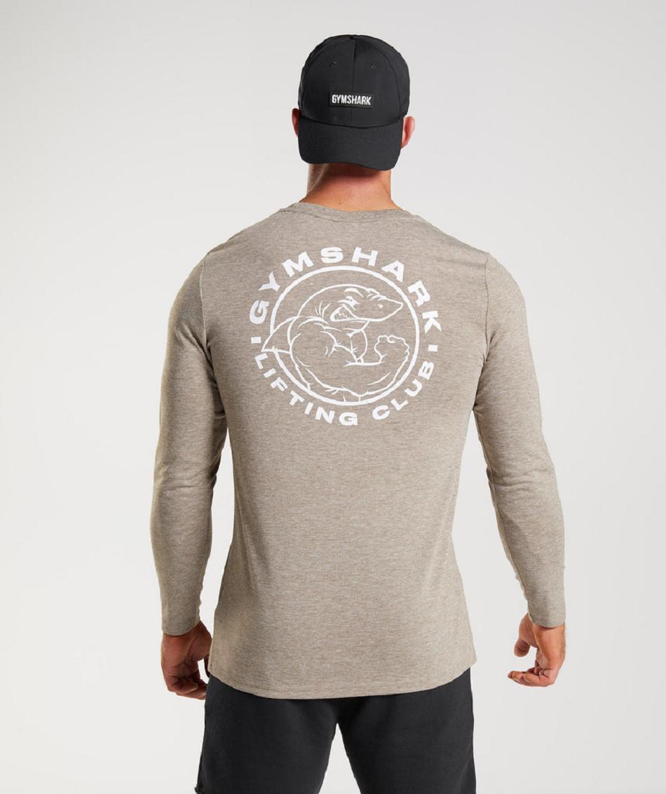 Long Sleeve Gymshark Legacy Hombre Gris | CO 3493VRW